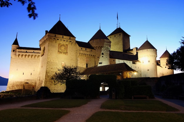 El castillo de Chillon en Montreux Suiza