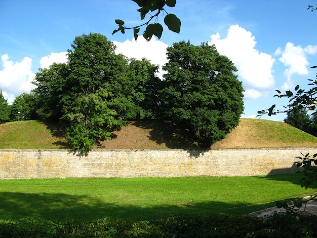 El castillo en la ciudad de Narva Estonia