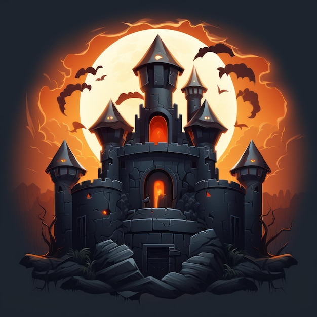 El castillo embrujado de Halloween