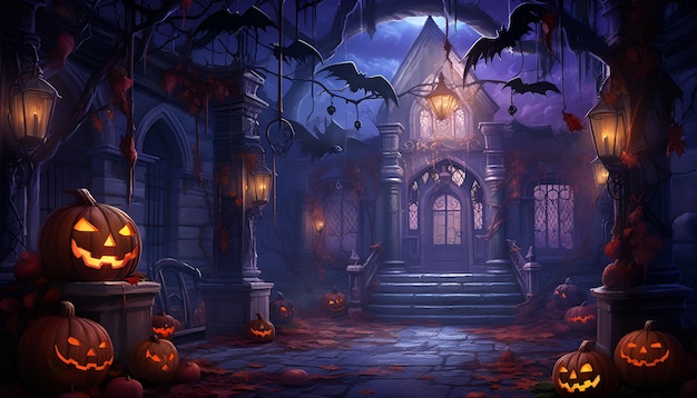 Castillo de fantasía de Halloween