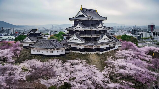 Foto el castillo de matsumoto en osaka, japón