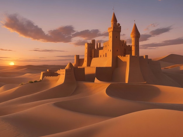 Castillo en medio del desierto