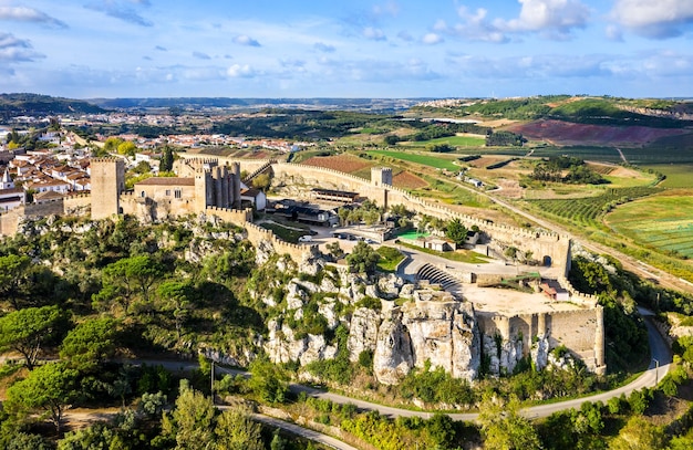 Castillo de Obidos una ciudad fortificada medieval en Portugal