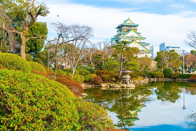 Foto castillo de osaka en osaka, japón