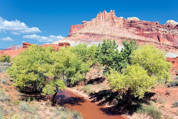 El castillo en el Parque Nacional Capitol Reef, Utah, EE.