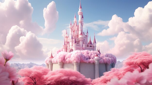 Foto el castillo de la princesa rosa