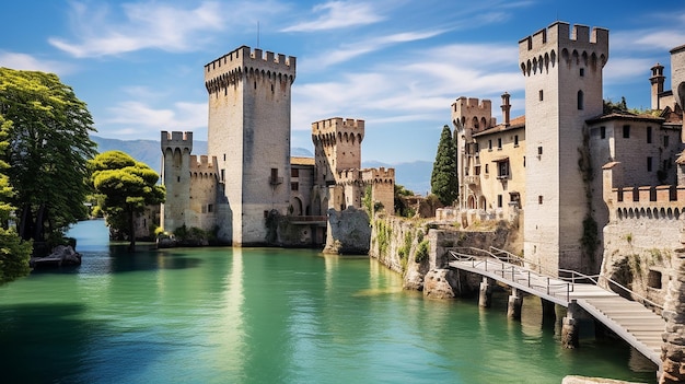 Foto el castillo de scaliger en sirmione