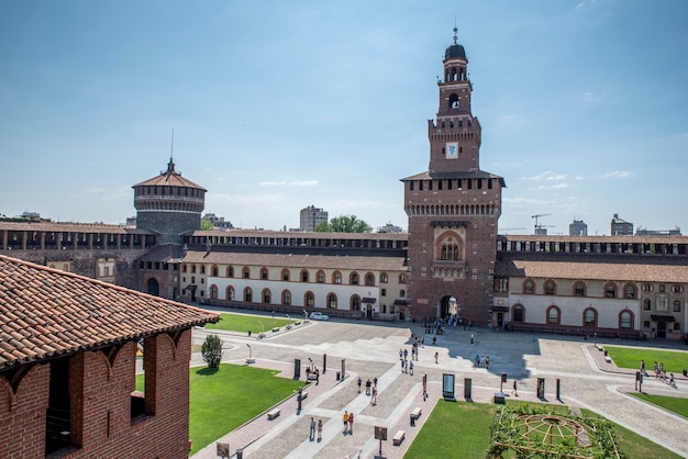 El Castillo Sforza Castello Sforzesco en Milán Italia