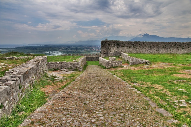 Castillo Shkodra en Albania, los Balcanes