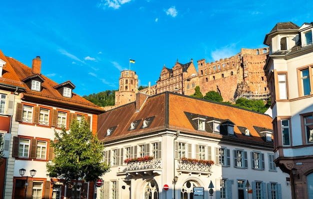 Castillo sobre la ciudad de heidelberg en badenwuerttemberg alemania