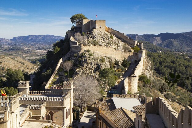 Foto castillo de xativa valencia, españa