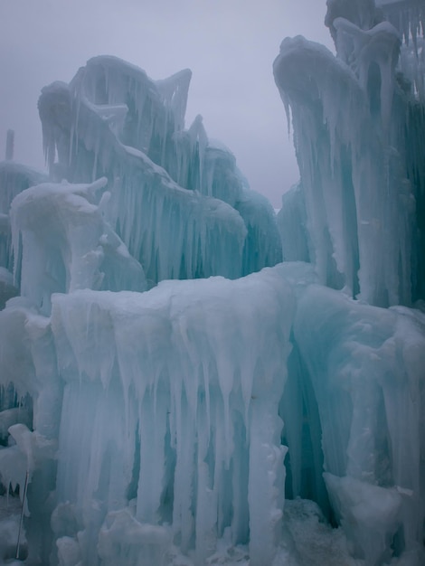 Castillos de hielo de Silverthorne, Colorado.