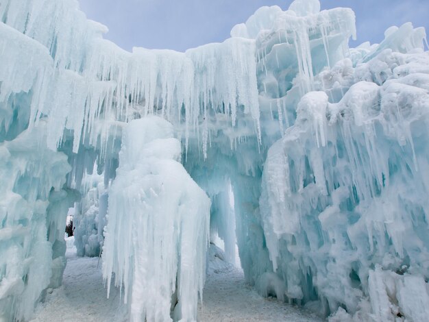 Castillos de hielo de Silverthorne, Colorado.