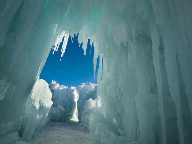 Castillos de hielo de Silverthorne, Colorado.