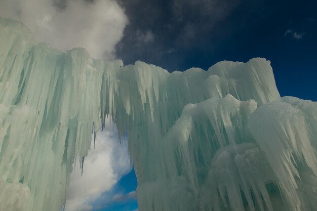 Castillos de hielo de Silverthorne, Colorado.