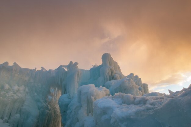 Castillos de hielo de Silverthorne, Colorado.