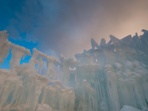 Castillos de hielo de Silverthorne, Colorado.