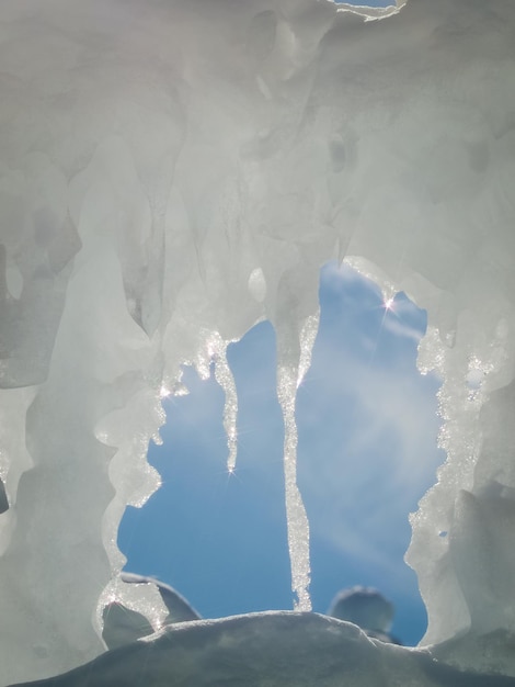 Castillos de hielo de Silverthorne, Colorado.