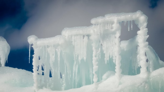 Castillos de hielo de Silverthorne, Colorado.