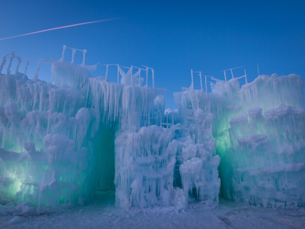 Castillos de hielo de Siverthorne, Colorado.