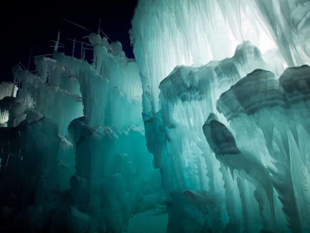 Foto castillos de hielo de siverthorne, colorado.