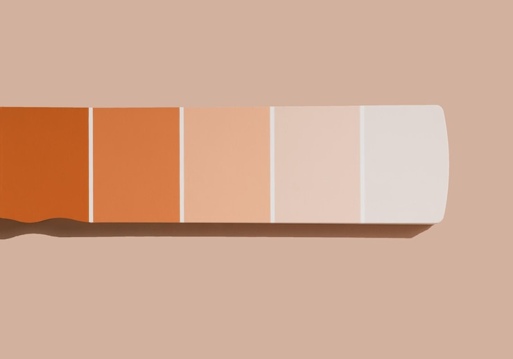 Foto catálogo de amostras de paleta de cores