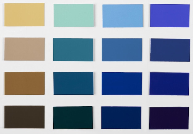 Foto catálogo de paletas de amostras de cores