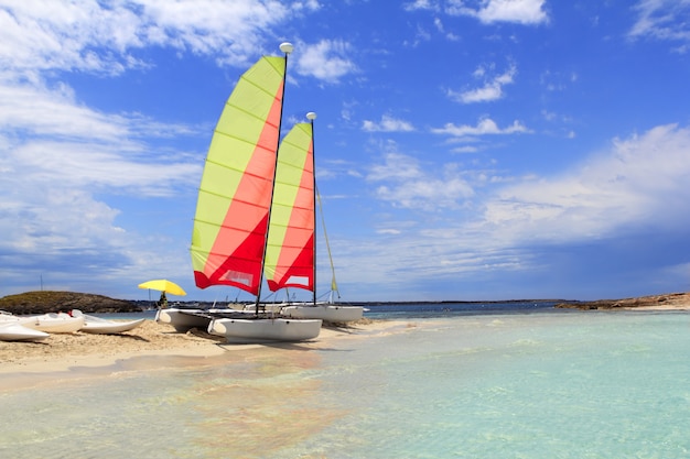 Catamaran Hobie cat praia formentera Illetas