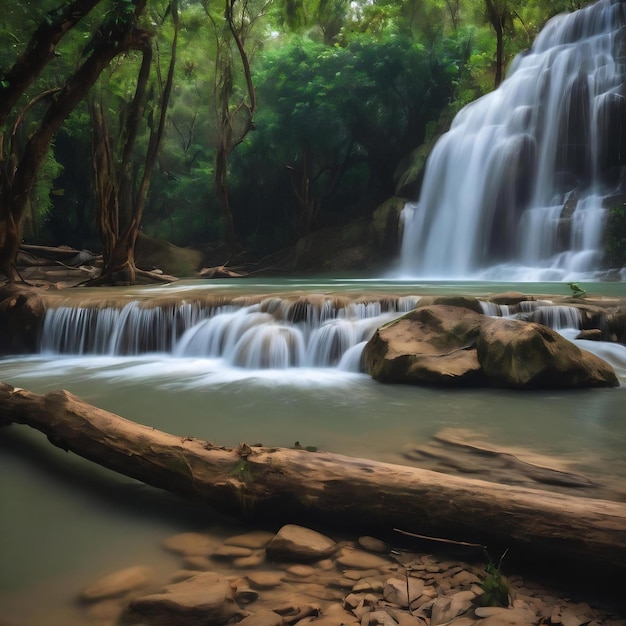 Catarata del bosque profundo en Kanchanaburi