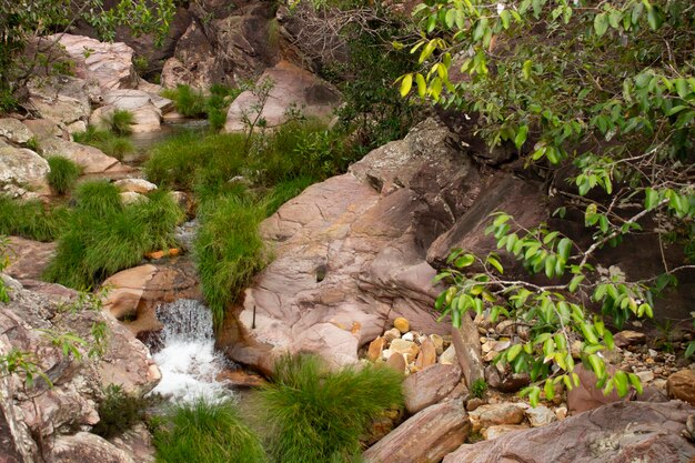 Foto catarata de la meseta de veadeiros boqueirao chapada dos veadeiros goias