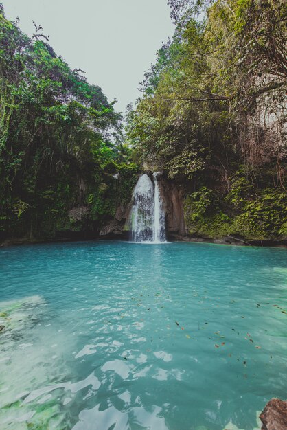 Cataratas de kawasan em cebu, filipinas