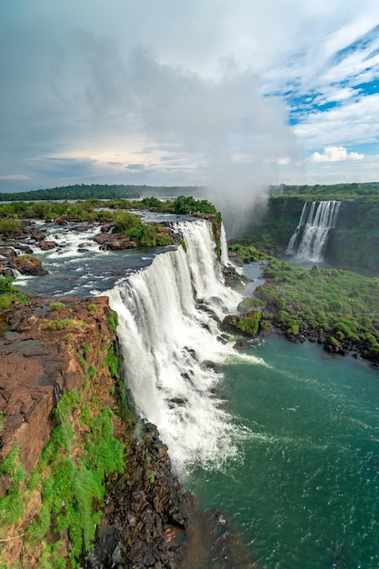 Cataratas do Iguaçu na fronteira do Brasil e Argentina na América do Sul