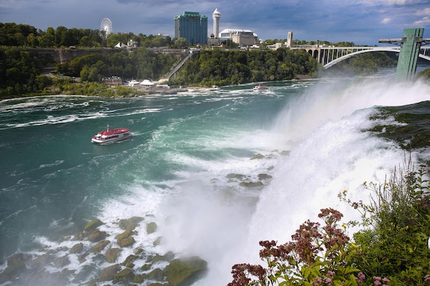 Cataratas del Niágara entre Estados Unidos de América y Canadá desde el estado de Nueva York EE.UU.