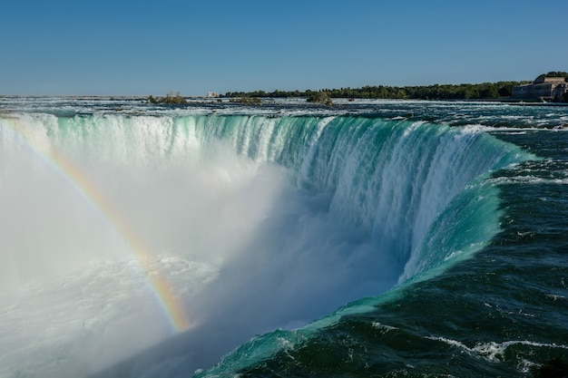 Cataratas del Niágara, herradura y arcoíris