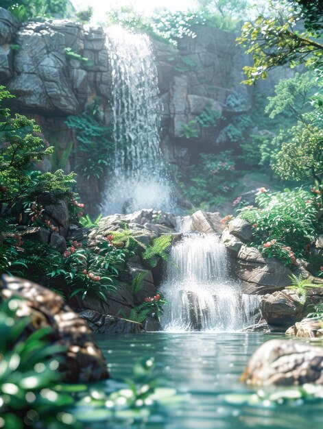 Foto cataratas en el valle