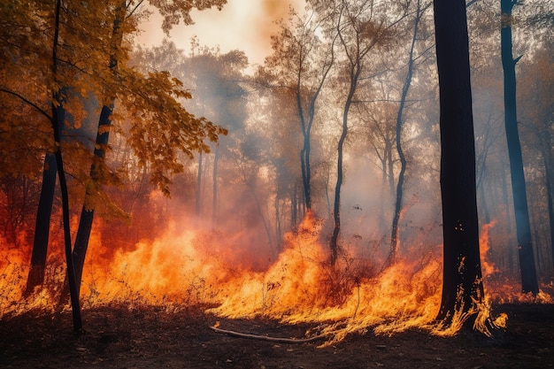 Catástrofe de incêndios florestais em grande escala Mudanças climáticas O problema o impacto generativo ai