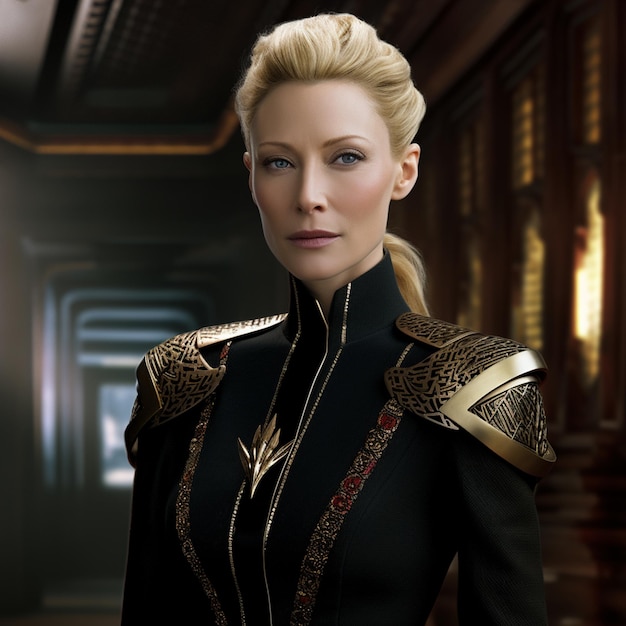 Cate blanchett como capitana de la flota estelar