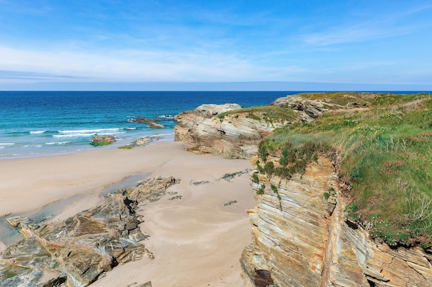 Catedrais de praia no golfo da biscaia na espanha