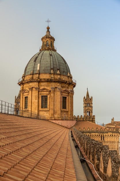 Catedral cidade palermo sicília itália no verão