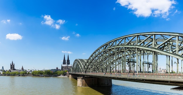 Catedral de Colonia y panorama del puente Hohenzollern