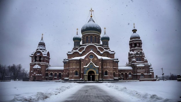 Catedral da Dormição em Vladimir no inverno