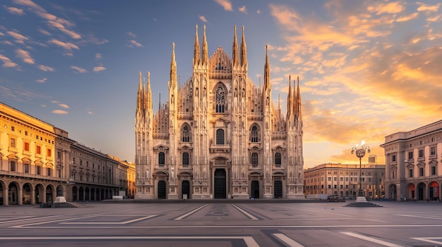 Catedral de Milão Duomo di Milano Itália uma das maiores igrejas do mundo em IA gerativa