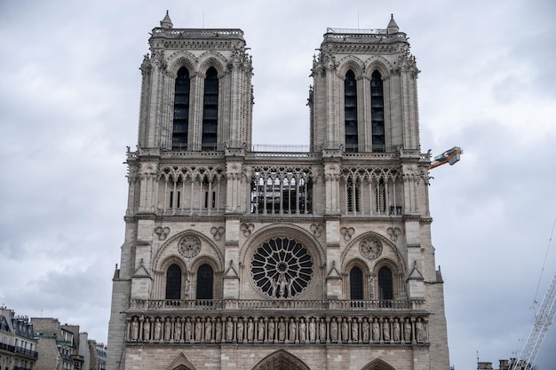 Catedral de Notre Dame ao ar livre Paris França