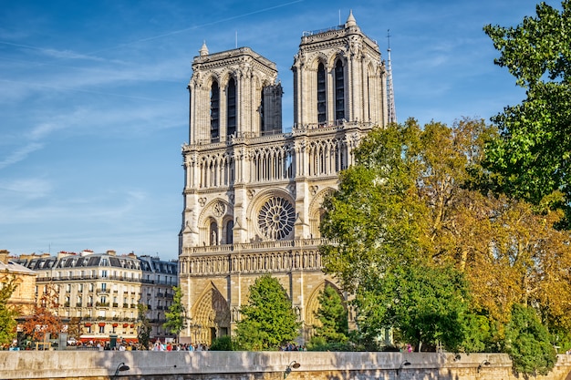 Foto catedral de notre-dame em paris, frança