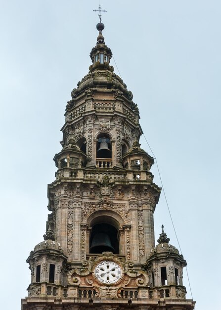 Foto catedral de santiago de compostela campanário vista superior espanha