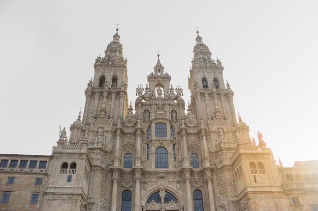 Catedral de Santiago de Compostela na luz Espírito do Caminho de Santiago Igreja de Santiago de Compostela