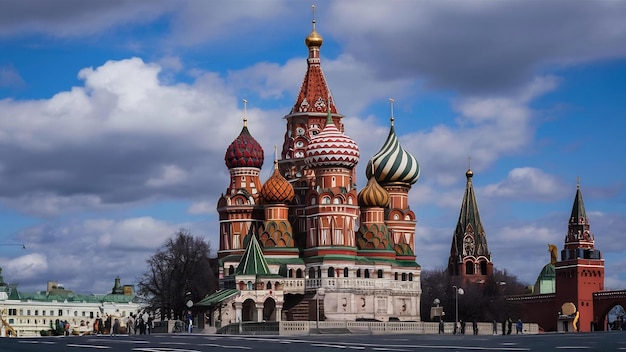 Catedral de São Basílio na Praça Vermelha, em Moscou, Rússia