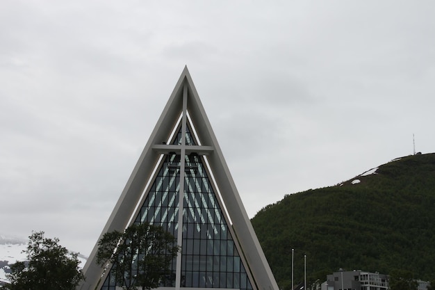 Catedral do ártico cidade de tromso noruega