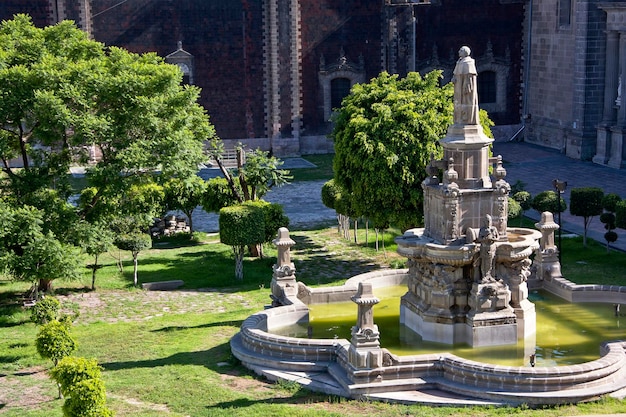 Catedral Metropolitana de CDMX estatua de Fray Bartolomé de las Casas patio de los canónigos