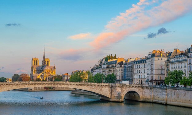 La catedral de notre dame de paris en parís francia